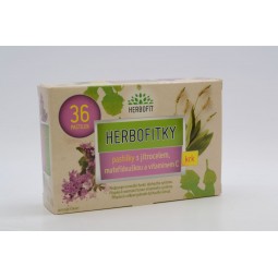 HERBOFIT Herbofitky s jitrocelem, mateřídouškou a vitaminem C 36 pastilek