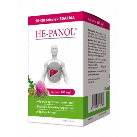 HE-PANOL Sylimarin 280 mg 50+20 tobolek