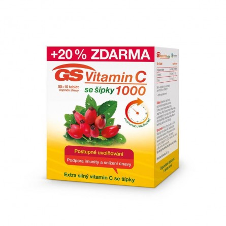 GS Vitamin C 1000 se šípky 50+10 tablet