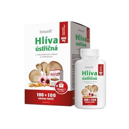 IMUNIT Hlíva ústřičná 800 mg 100+100 tobolek + dárek