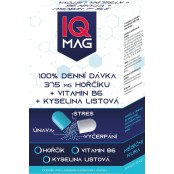 IQ MAG Hořčík 375 mg + B6 + kyselina listová 30 kapslí