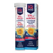 IQ MAG Hořčík 375 mg + B6 s pomerančovou příchutí 20 šumivých tablet