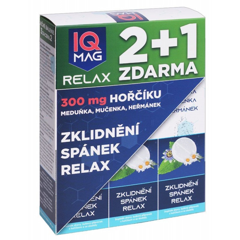 IQ MAG Relax 40+20 šumivých tablet