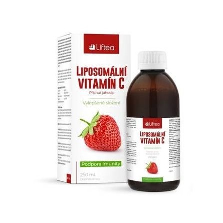 LIFTEA Liposomální vitamín C příchuť jahoda 250 ml