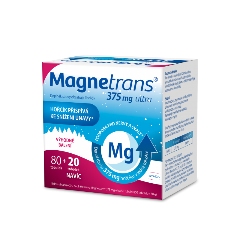 MAGNETRANS 375 mg ultra 80+20 tobolek dárkové balení