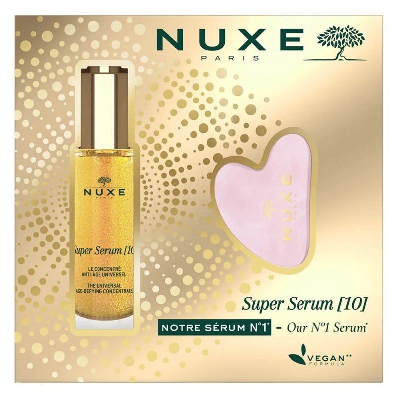 NUXE Super Serum s masážním kamenem Gua Sha dárkové balení 2 ks
