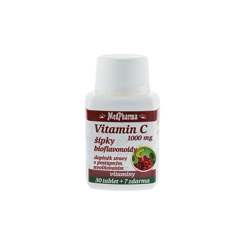 MEDPHARMA Vitamin C 1000 mg s šípky 30+7 tablet