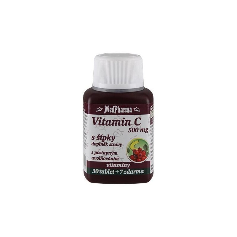MEDPHARMA Vitamin C 500 mg s šípky 30+7 tablet