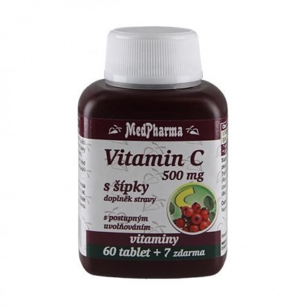MEDPHARMA Vitamin C 500 mg s šípky 60+7 tablet