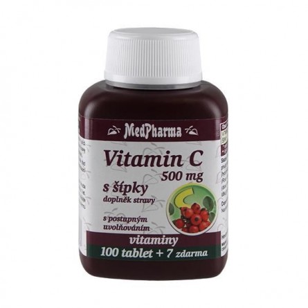 MEDPHARMA Vitamin C 500 mg s šípky 100+7 tablet