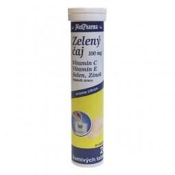 MEDPHARMA Zelený čaj + vitamin C + vitamin E + selen + zinek 20 šumivých tablet
