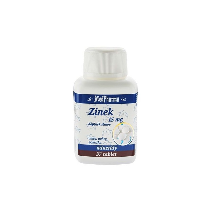 MEDPHARMA Zinek 15 mg 37 tablet