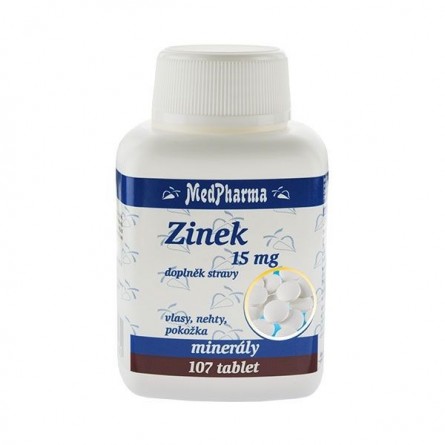 MEDPHARMA Zinek 15 mg 107 tablet