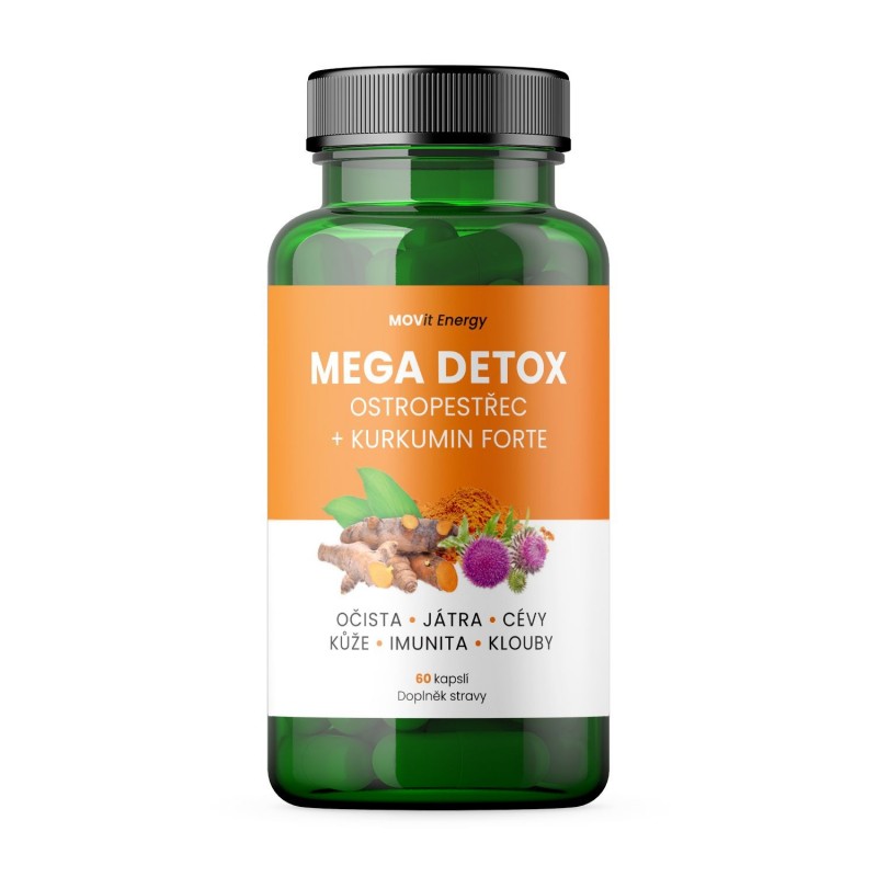 MOVIT ENERGY Mega detox Ostropestřec + kurkumin forte 60 kasplí