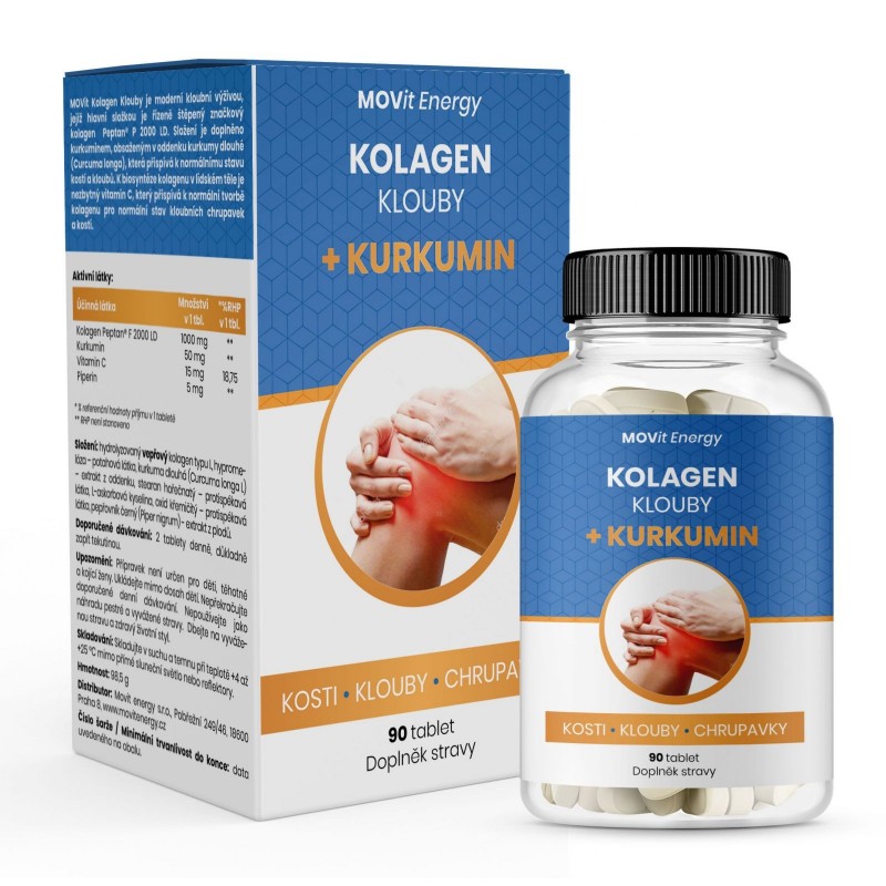 MOVIT ENERGY Kolagen klouby + kurkumin 90 tablet