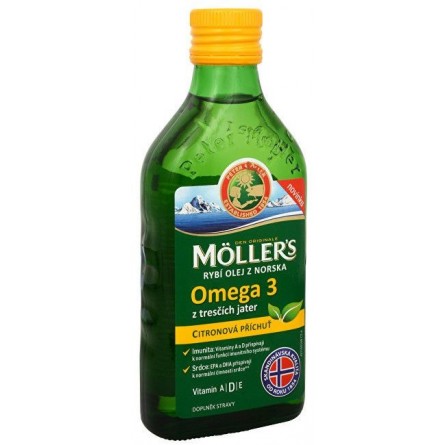 MÖLLER´S Omega 3 rybí olej citronová příchuť 250 ml