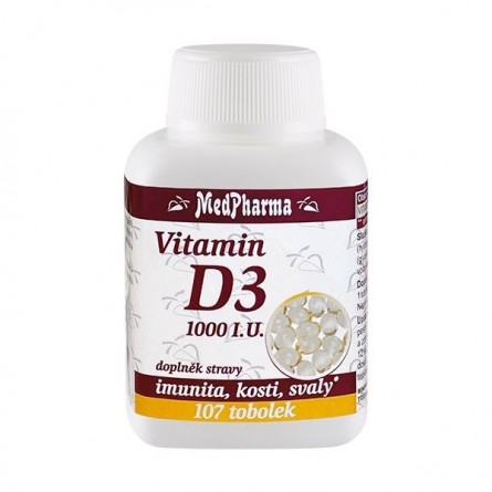 MEDPHARMA Vitamin D3 1000 I.U. 107 tobolek