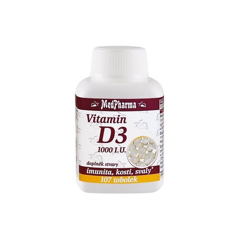 MEDPHARMA Vitamin D3 1000 I.U. 107 tobolek