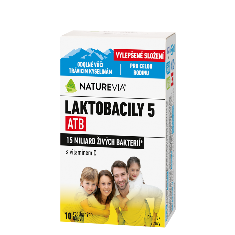 NATUREVIA Laktobacily 5 ATB s vitaminem C 10 kapslí