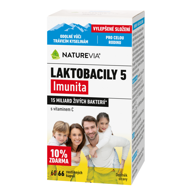 NATUREVIA Laktobacily 5 Imunita 66 kapslí