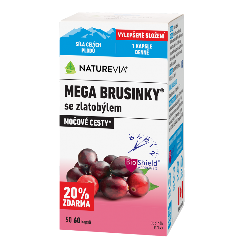 NATUREVIA Mega brusinky 60 kapslí