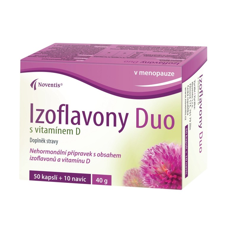 NOVENTIS Izoflavony duo s vitamínem D 50+10 kapslí
