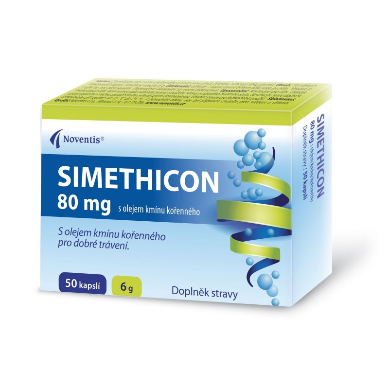 NOVENTIS Simethicon 80 mg 50 kapslí