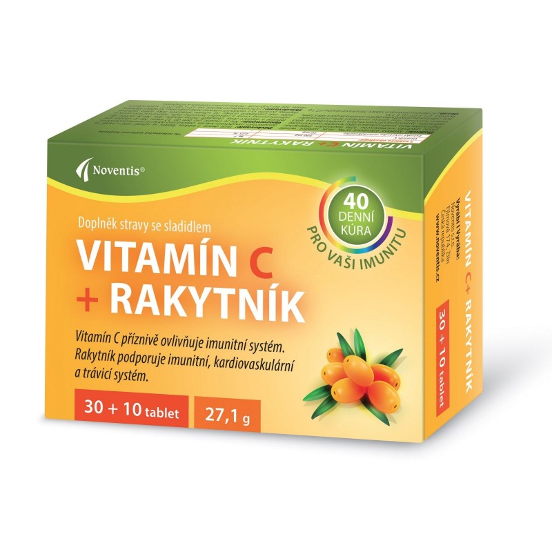 NOVENTIS Vitamín C + rakytník 30+10 tablet