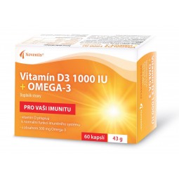 NOVENTIS Vitamín D3 1000 IU + Omega-3 60 kapslí