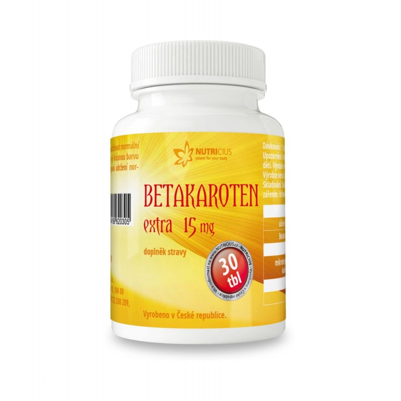 NUTRICIUS Betakaroten 15 mg extra 30 tablet
