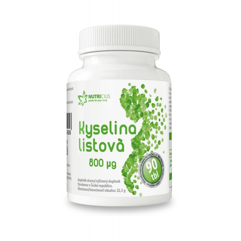 NUTRICIUS Kyselina listová 800 µg 90 tablet