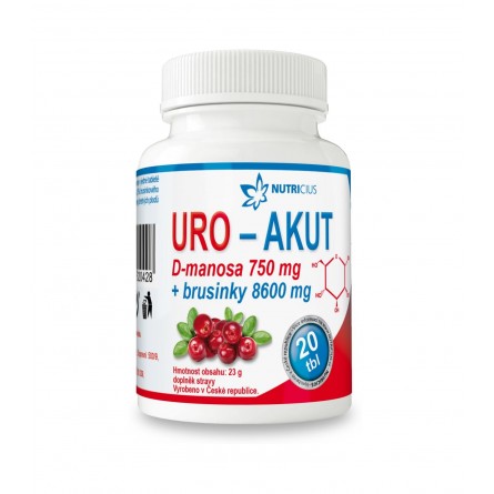 NUTRICIUS Uro-akut D-manosa + brusinky 20 tablet