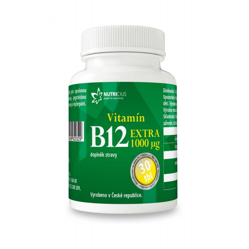 NUTRICIUS Vitamín B12 1000 mcg extra 30 tablet