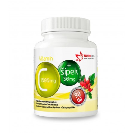 NUTRICIUS Vitamín C + šípek 90 tablet