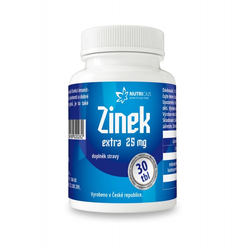 NUTRICIUS Zinek 25 mg extra 30 tablet