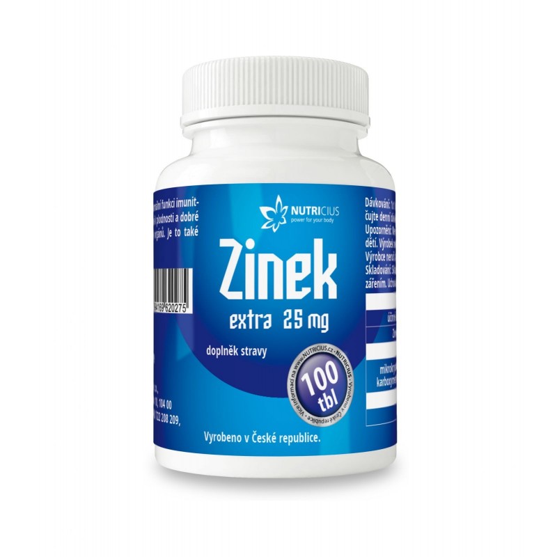 NUTRICIUS Zinek 25 mg extra 100 tablet