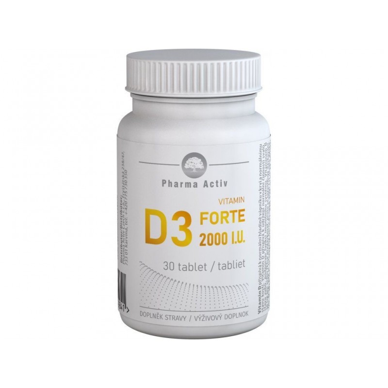 PHARMA ACTIV Vitamín D3 2000 I.U. forte 30 tablet