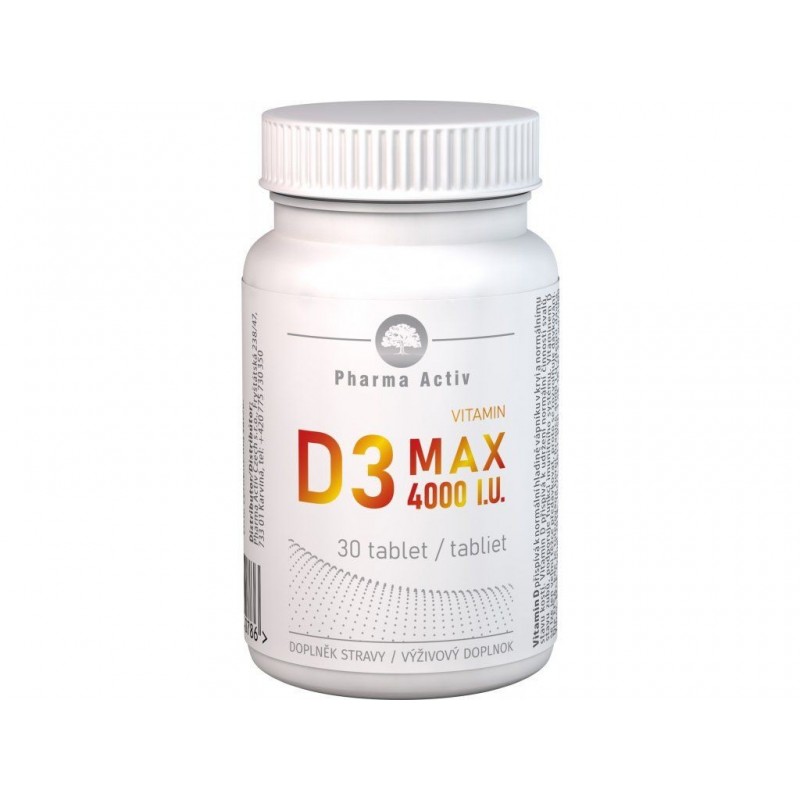 PHARMA ACTIV Vitamin D3 4000 I.U. max 30 tablet