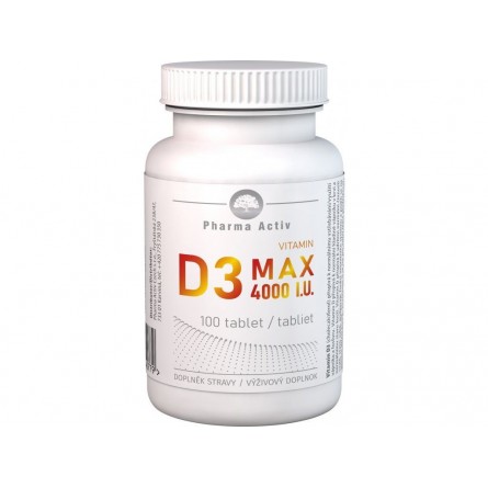 PHARMA ACTIV Vitamin D3 4000 I.U. max 100 tablet