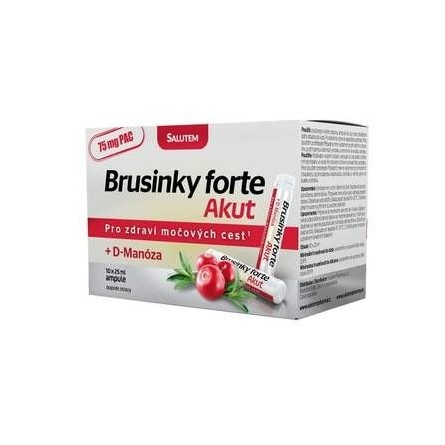 SALUTEM Brusinky forte akut + d-manóza ampule 10x25 ml