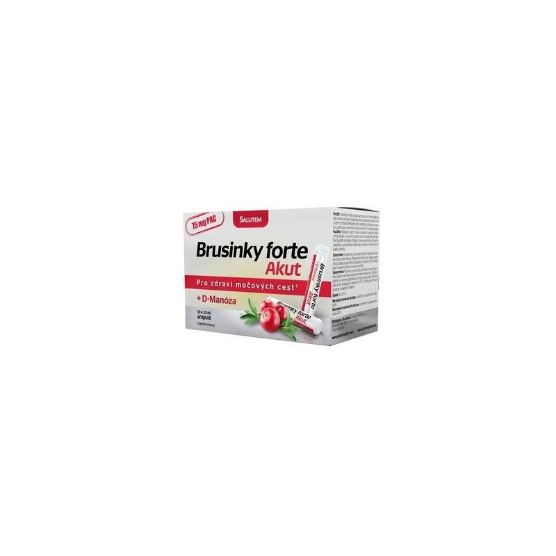 SALUTEM Brusinky forte akut + d-manóza ampule 10x25 ml