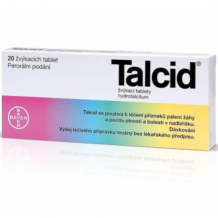 TALCID 500mg 20 žvýkacích tablet