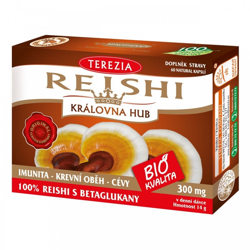 TEREZIA Reishi bio 60 kapslí