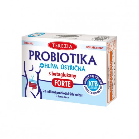 TEREZIA Probiotika + hlíva ústřičná s betaglukany forte 10 kapslí