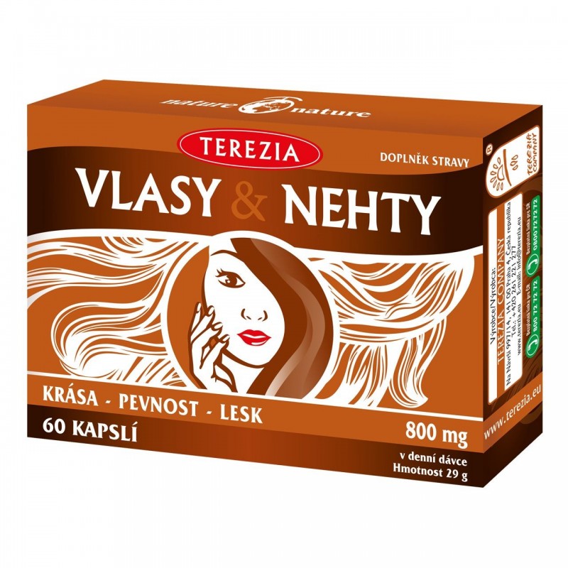 TEREZIA Vlasy &amp; Nehty 60 kapslí