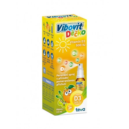 VIBOVIT Déčko vitamín D3 s pomerančovou příchutí 10 ml