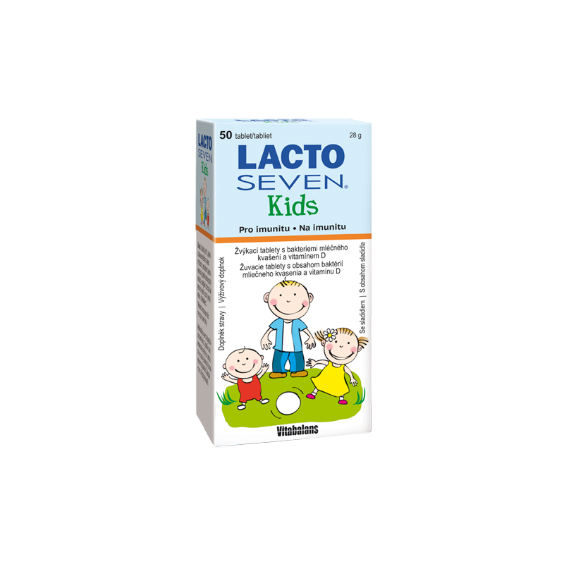 VITABALANS Lactoseven kids 50 žvýkacích tablet