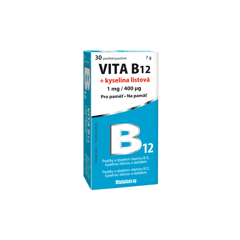 VITABALANS Vita B12 + kyselina listová 30 pastilek