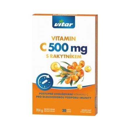 VITAR Vitamin C 500 mg s rakytníkem 30 kapslí