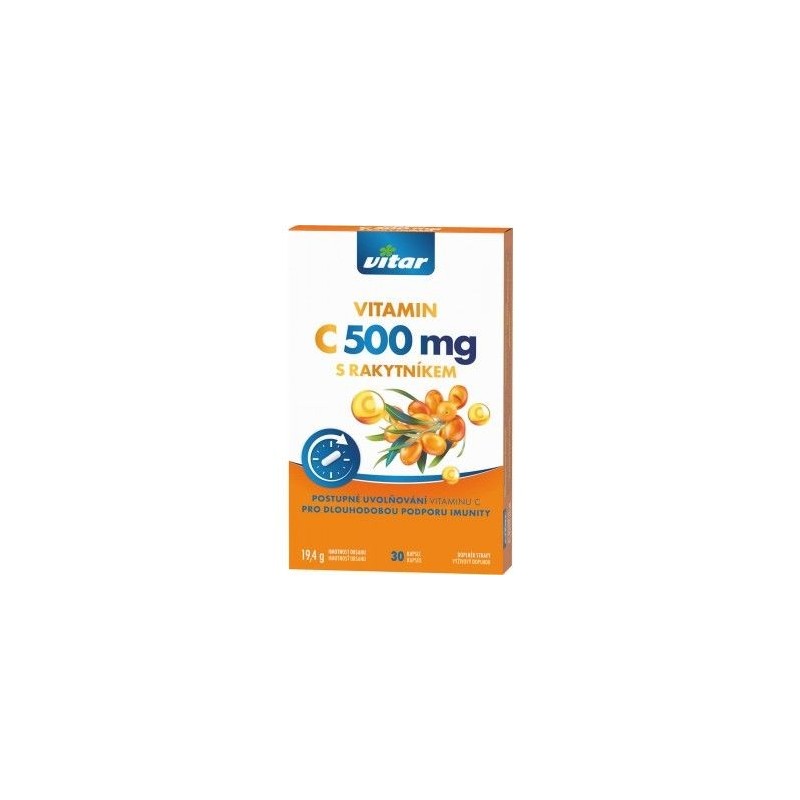 VITAR Vitamin C 500 mg s rakytníkem 30 kapslí